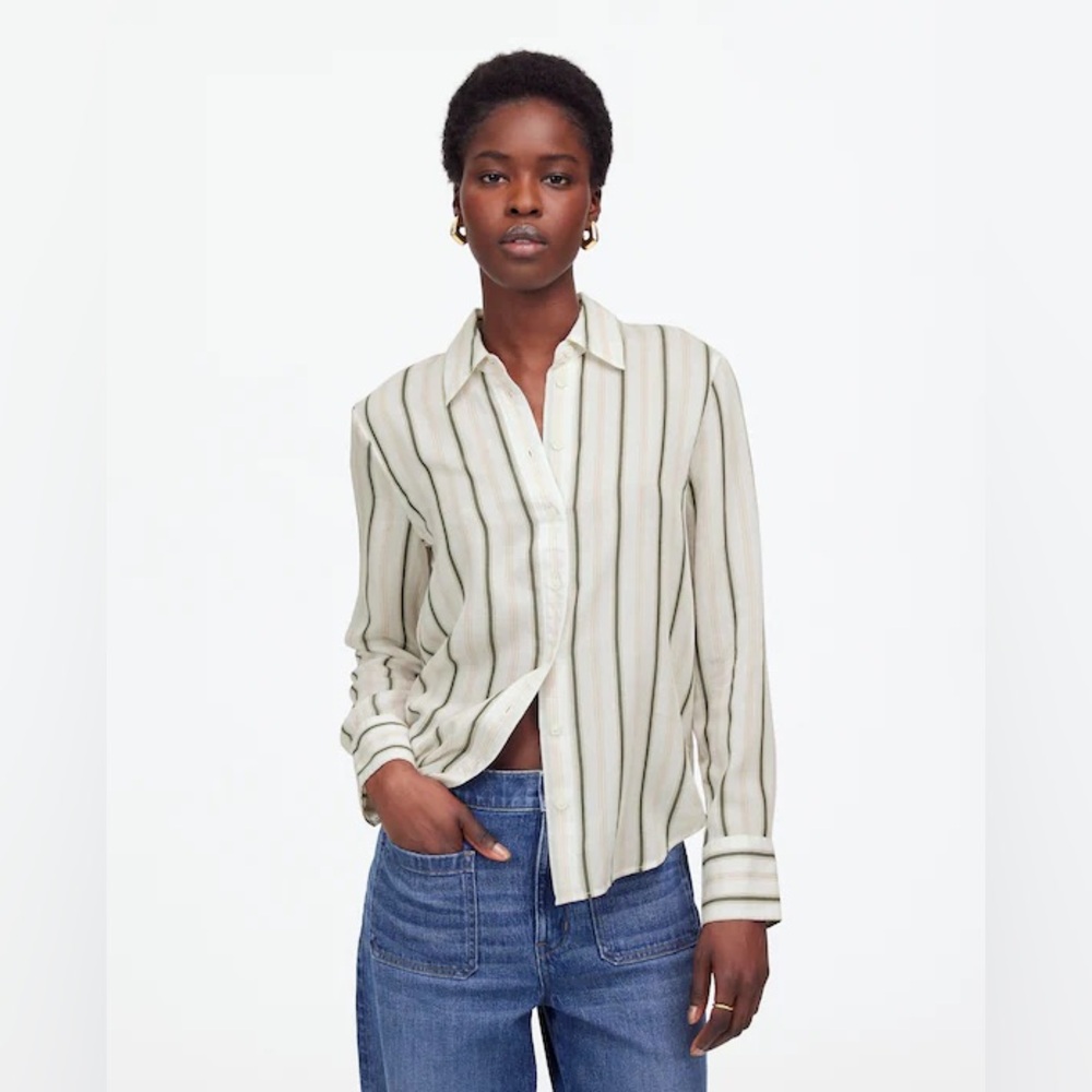Madewell Striped Button Up Shirt 8
